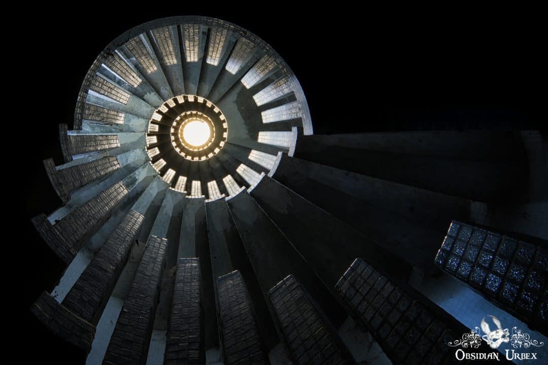 Manoir Colimaçon France Spiral Stairs From Below