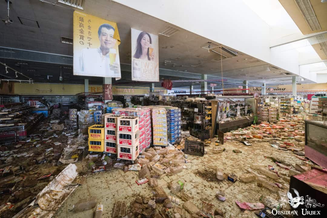 Fukushima Supermarket Japan Abandoned Crates of Kirin Beer in Aisles