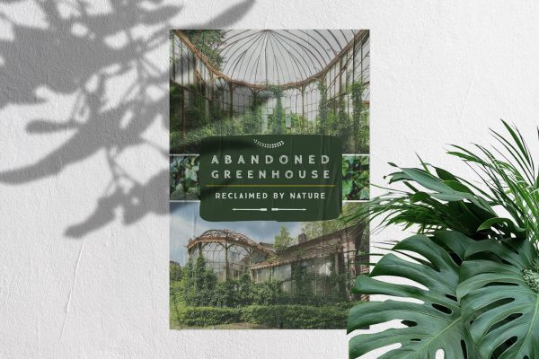 Poster Graphic Art Large Format Print of Abandoned Grenhouse in Belgium Urbex Urban Exploration