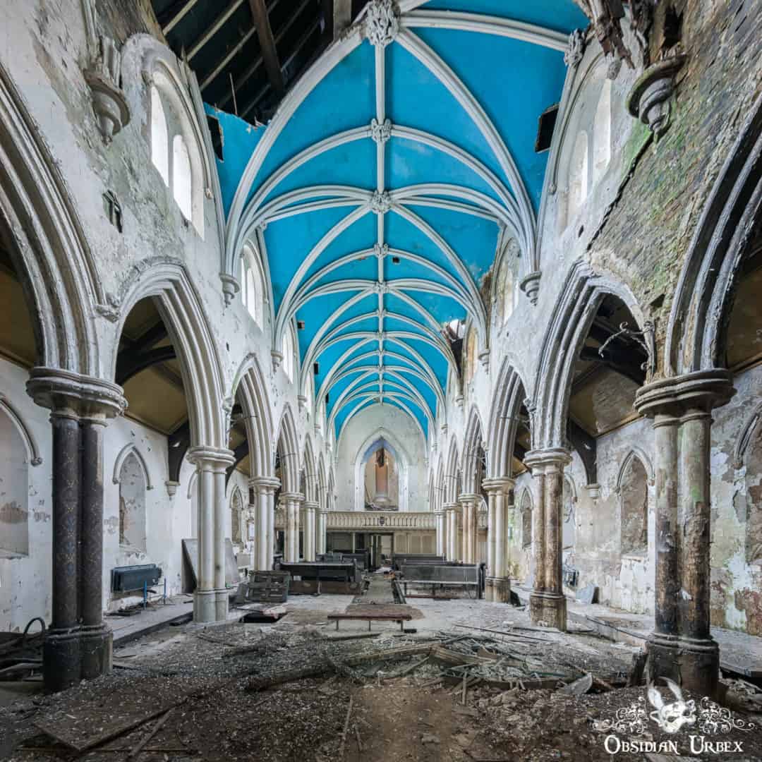 Blue Miranda Church England 19th Centuary English Church Now Abandoned