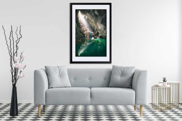 The Light In The Darkness An Cavern With Cars Framed Fine Art Print By Obsidian Urbex Photography Portrait Above Sofa