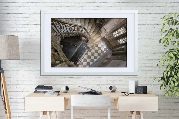 The Silent Piano Abandoned French Chateau Framed Fine Art Print By Obsidian Urbex Photography On Office Wall