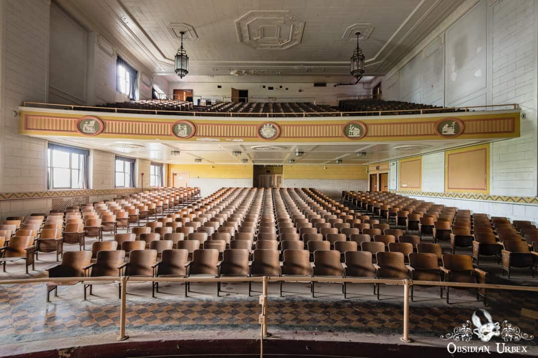 Top 10 Abandoned Locations in Pennsylvania Number by Janine Pendleton 06 Trade School Auditorium Dusty Training School Hall