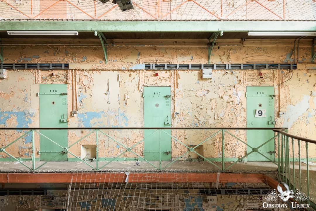 Prison M Pastel Prison France Green Cell Doors At Sunrise