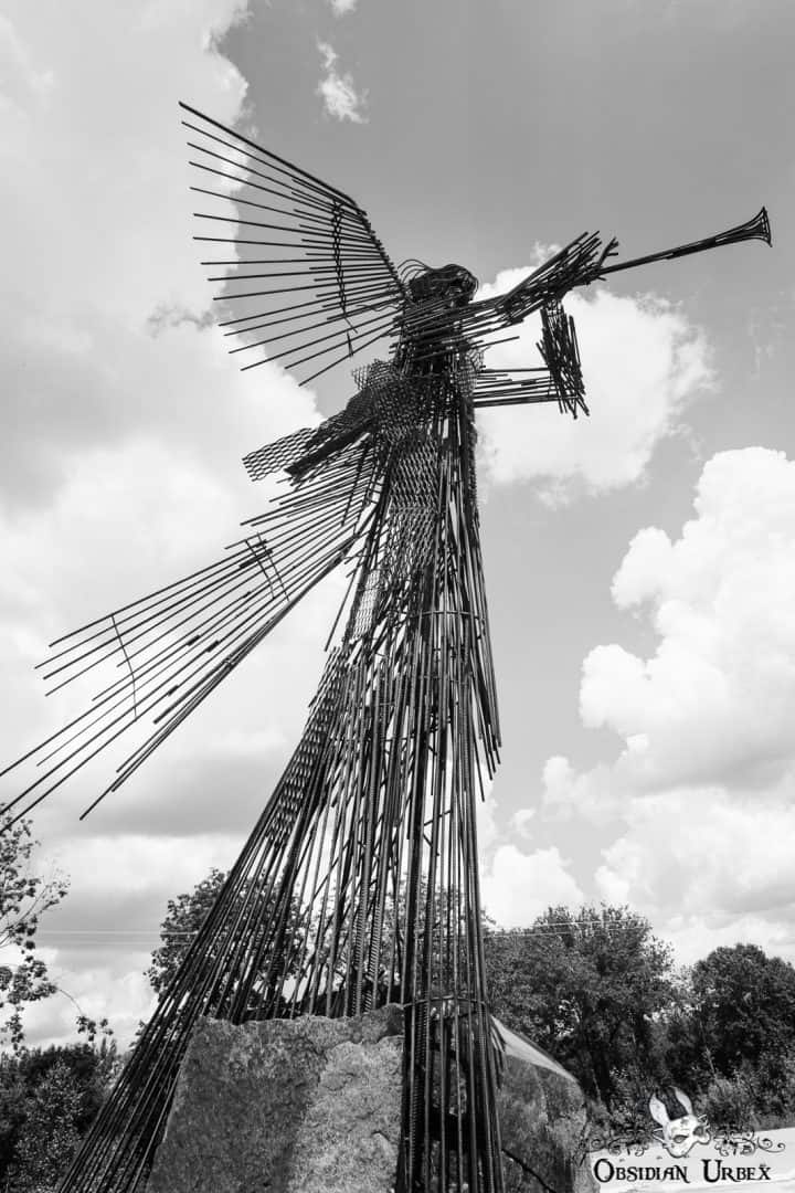Chernobyl Nuclear Disaster Memorial Steel Angel Statue With Trumpet