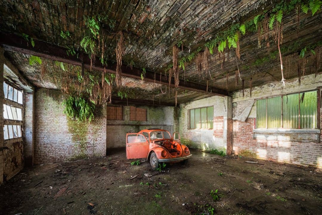 Garage Red Beetle Napoleon Bug Belgium Featured Image