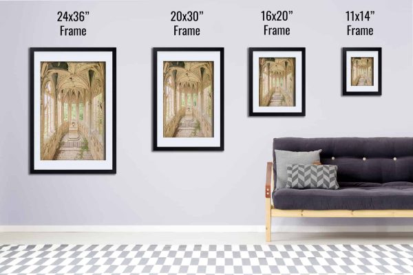 Angels and Violins Abandoned Church Framed Fine Art Print By Obsidian Urbex Photography Black Frame Comparison