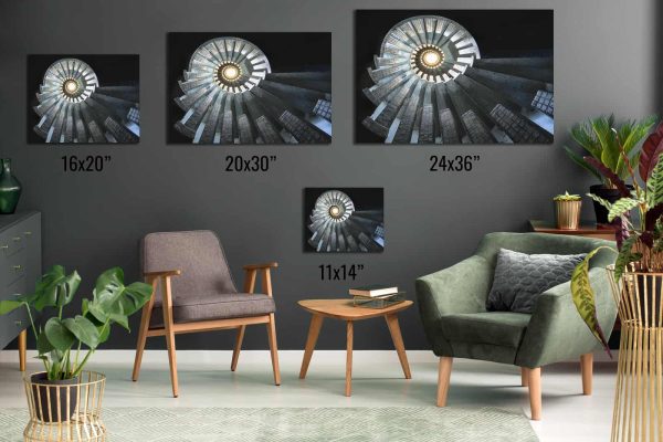 Magnificent Helix Framed Fine Art Print By Obsidian Urbex Photography Aluminium Metal Print Comparison