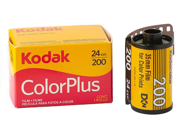 Kodak ColorPlus 200 135 film cartridge and box